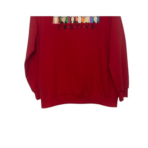 Friends Themed Christmas Sweatshirt Womens Small Red Graphic Print - Picture 5 of 9